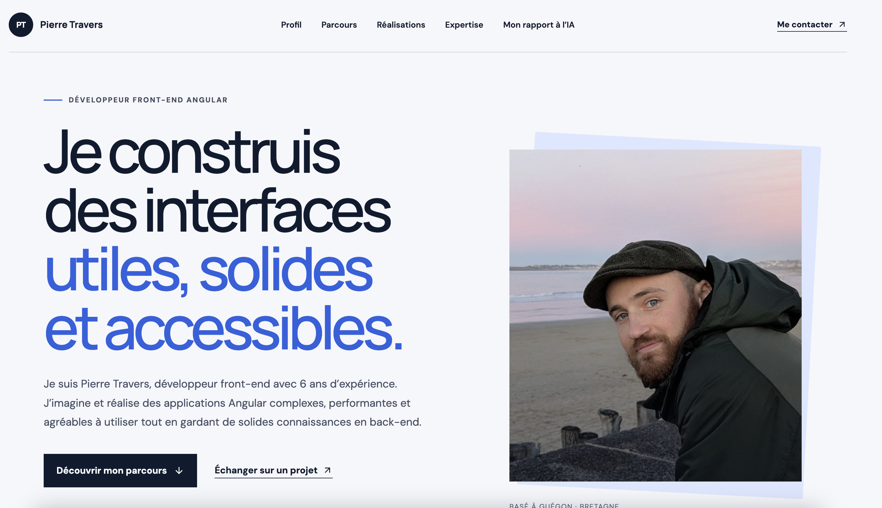 Aperçu du portfolio React — image 1